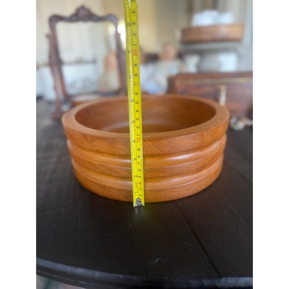 Vintage Goodwood Teak Bowl – 12” Solid Wood Salad Bowl – MCM - Picture 4 of 6